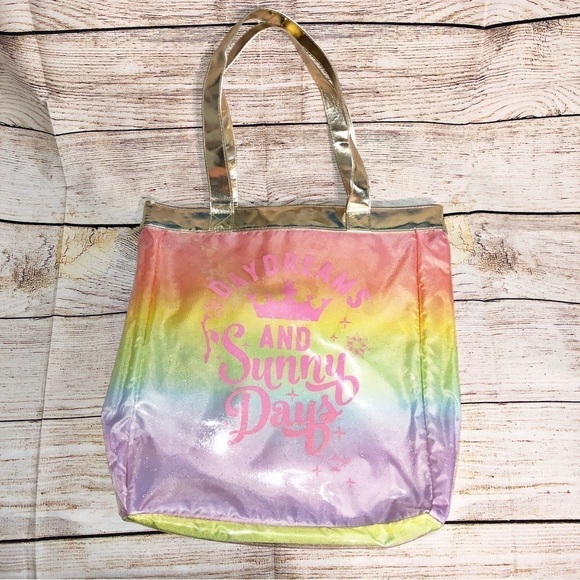 Glitter Rainbow Princess Daydreams & Sunny Days Tote Bag - Picture 1 of 7